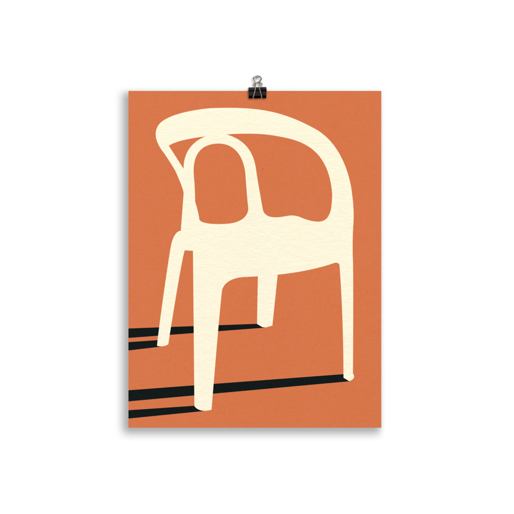 Poster Art Print Illustration – Monobloc Plastic Chair V