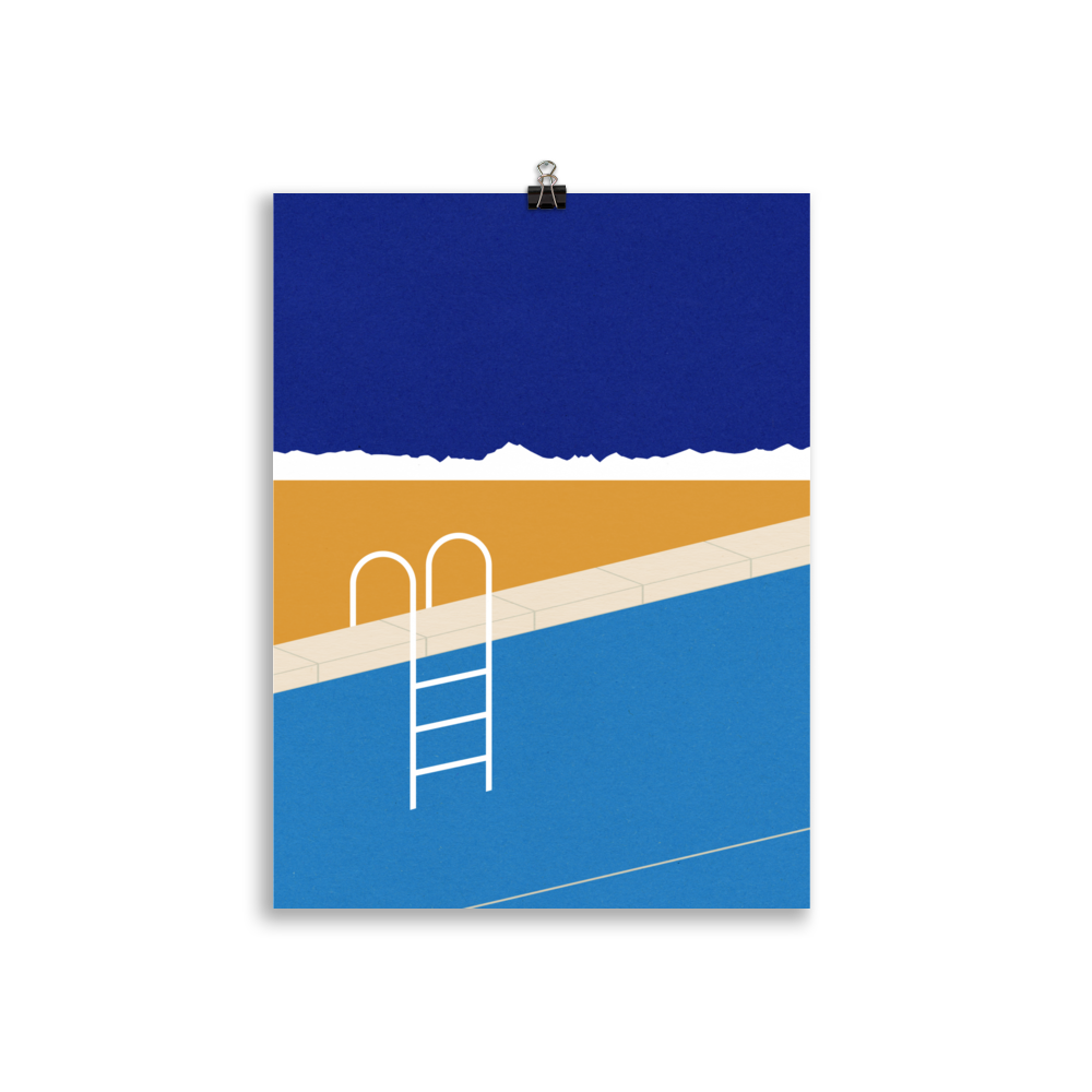 Poster Art Print Illustration - Desert Pool
