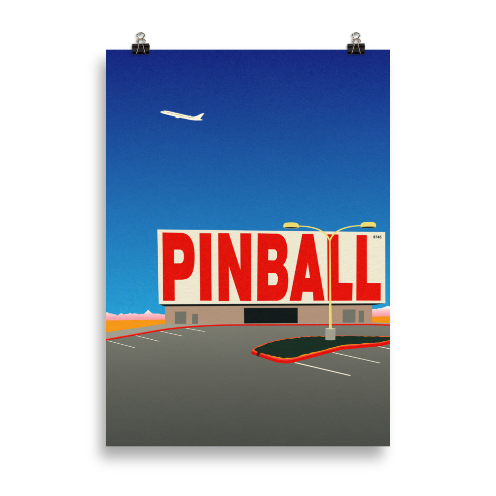 Poster Art Print Illustration – Las Vegas PINBALL