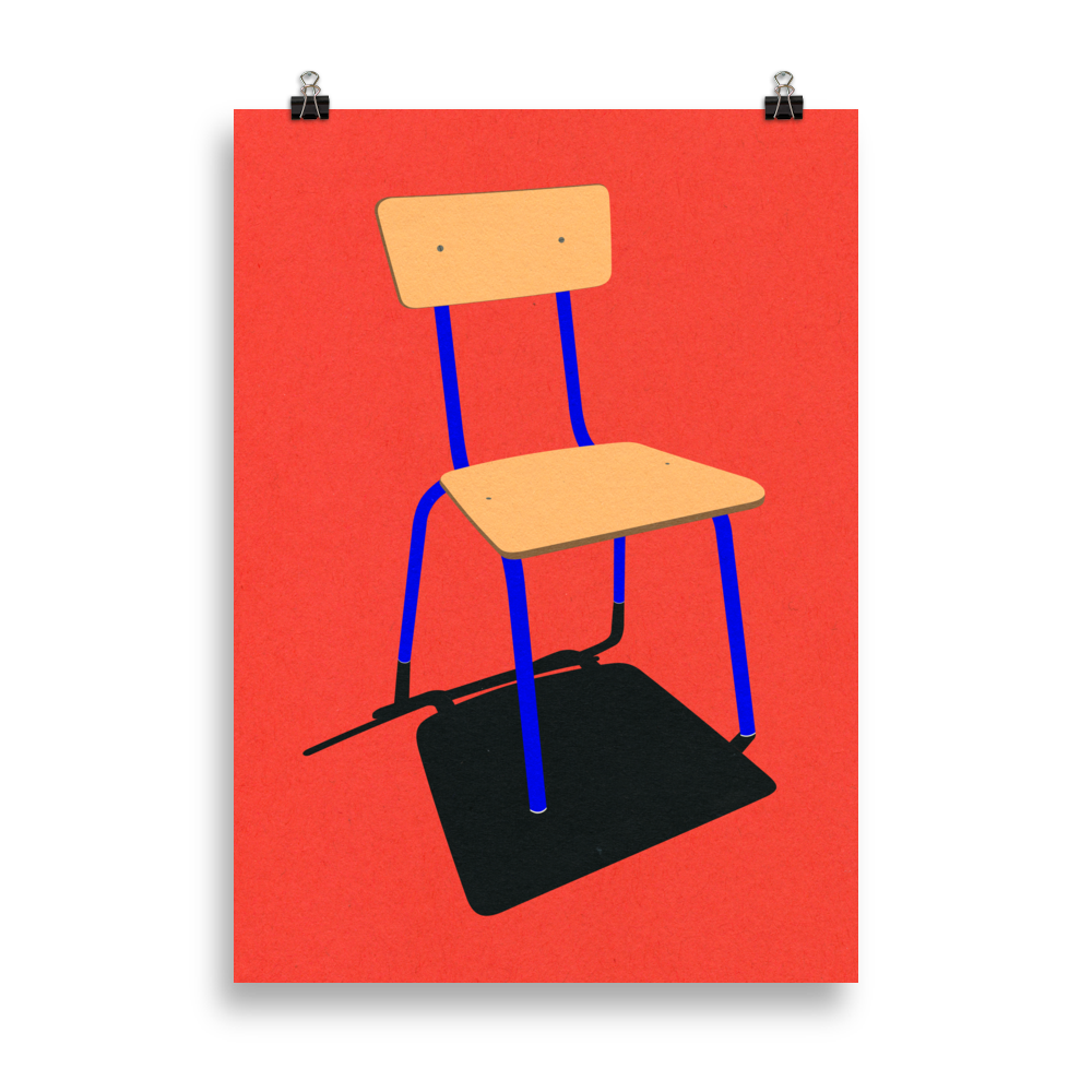 Poster Art Print Illustration – Stacking Chair