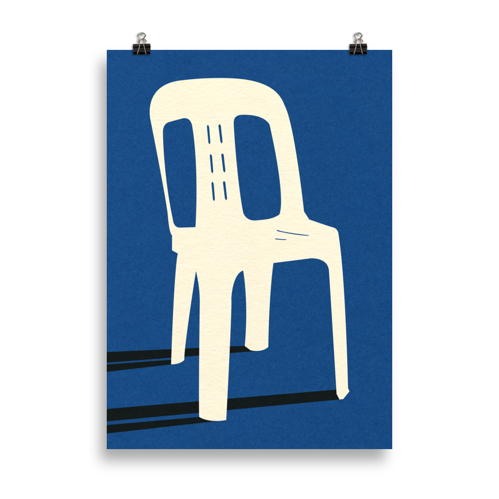 Poster Art Print Illustration – Monobloc Plastic Chair II
