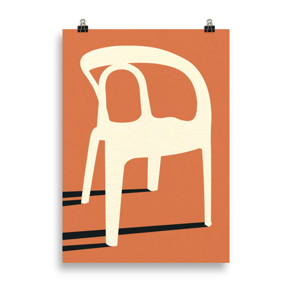 Poster Art Print Illustration – Monobloc Plastic Chair V