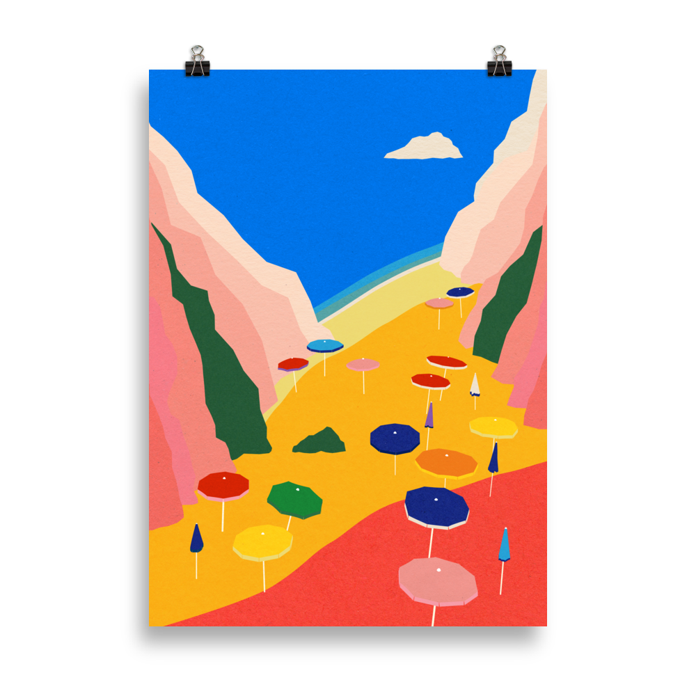 Poster Art Print Illustration – Lido Liguria