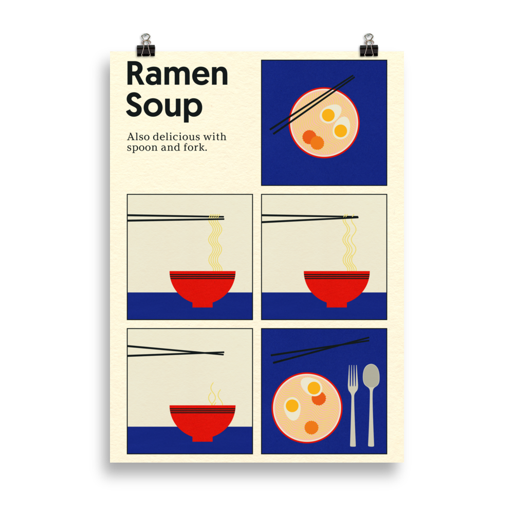 Poster Art Print Illustration – Ramen Soup