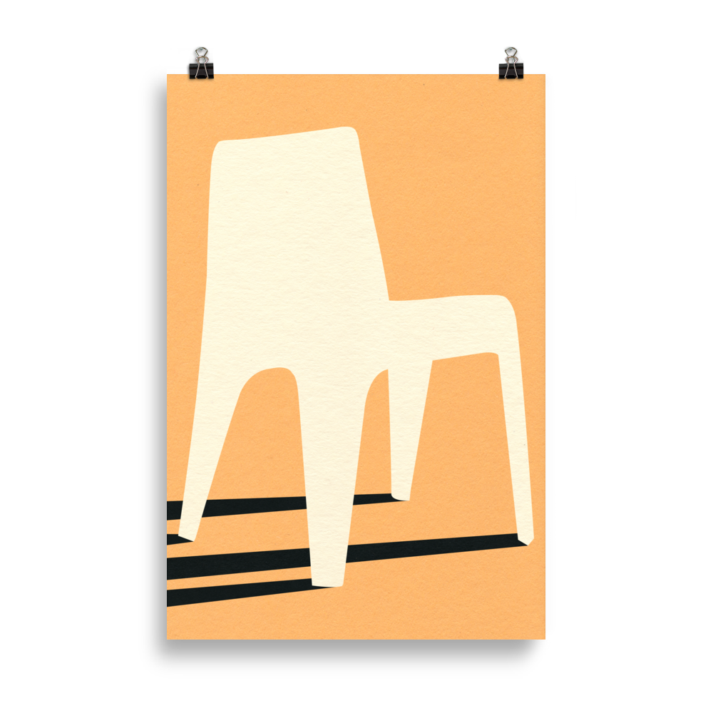 Poster Art Print Illustration – Monobloc Plastic Chair VIII