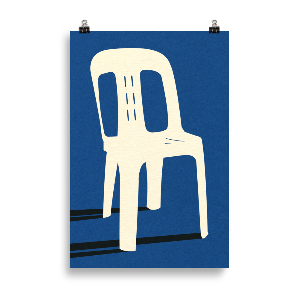 Poster Art Print Illustration – Monobloc Plastic Chair II