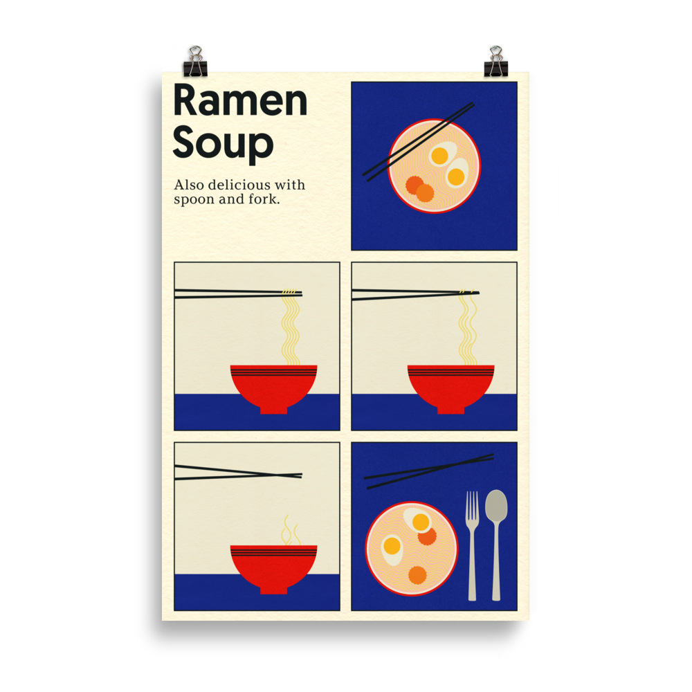 Poster Art Print Illustration – Ramen Soup