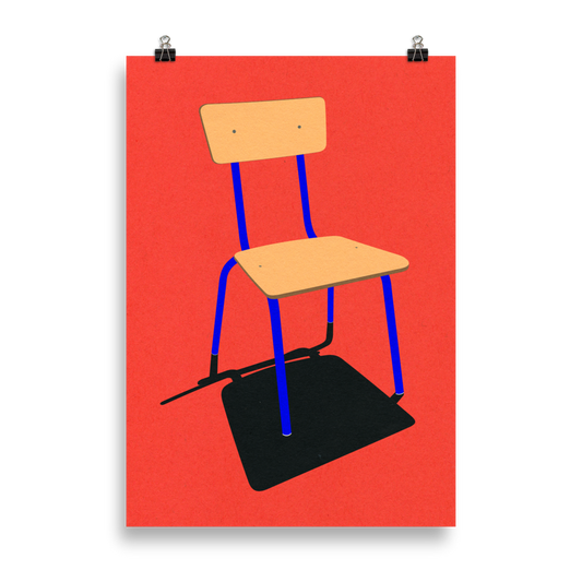 Poster Art Print Illustration – Stacking Chair
