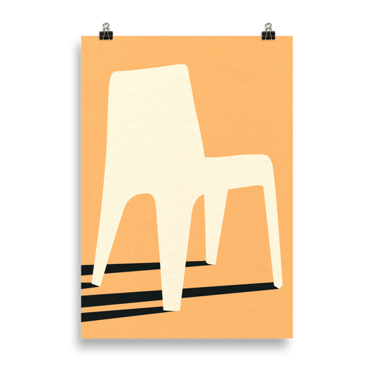 Poster Art Print Illustration – Monobloc Plastic Chair VIII