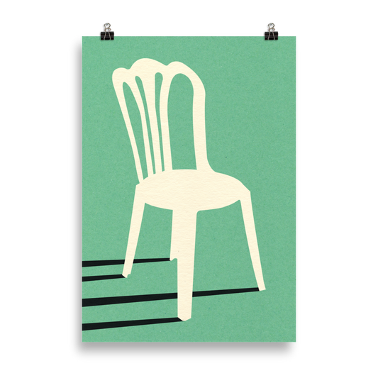 Poster Art Print Illustration – Monobloc Plastic Chair IV