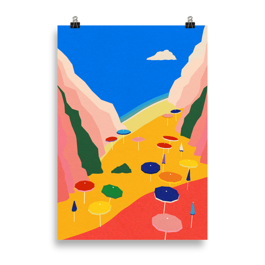 Poster Art Print Illustration – Lido Liguria