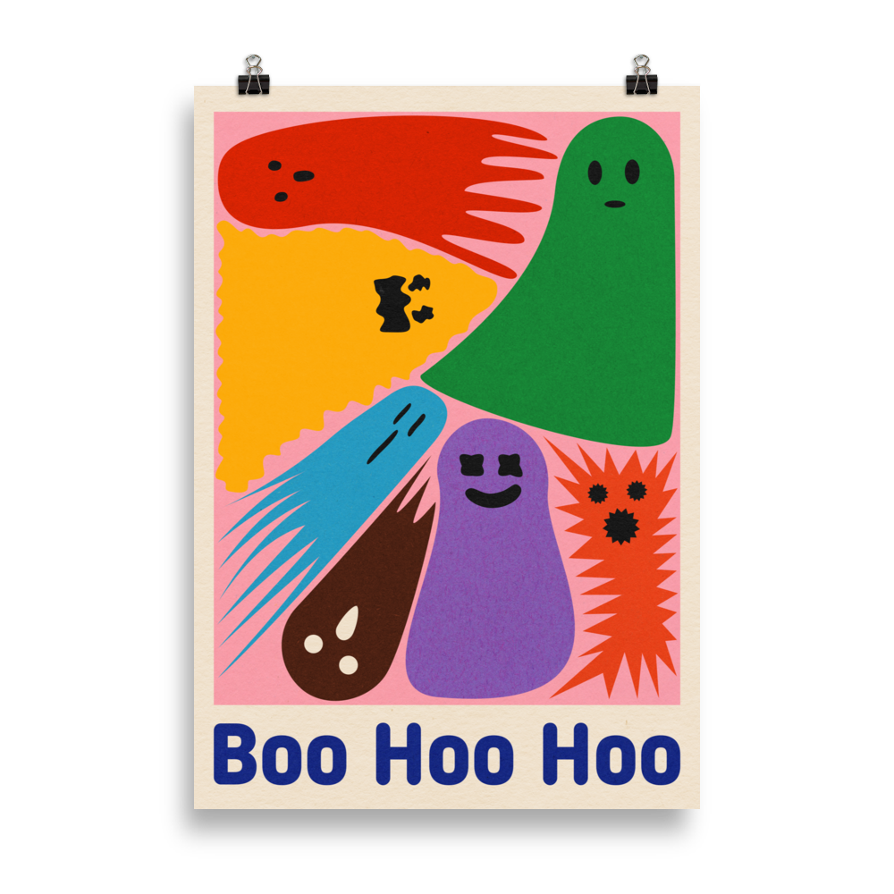 Poster Art Print Illustration – Boo Hoo Hoo