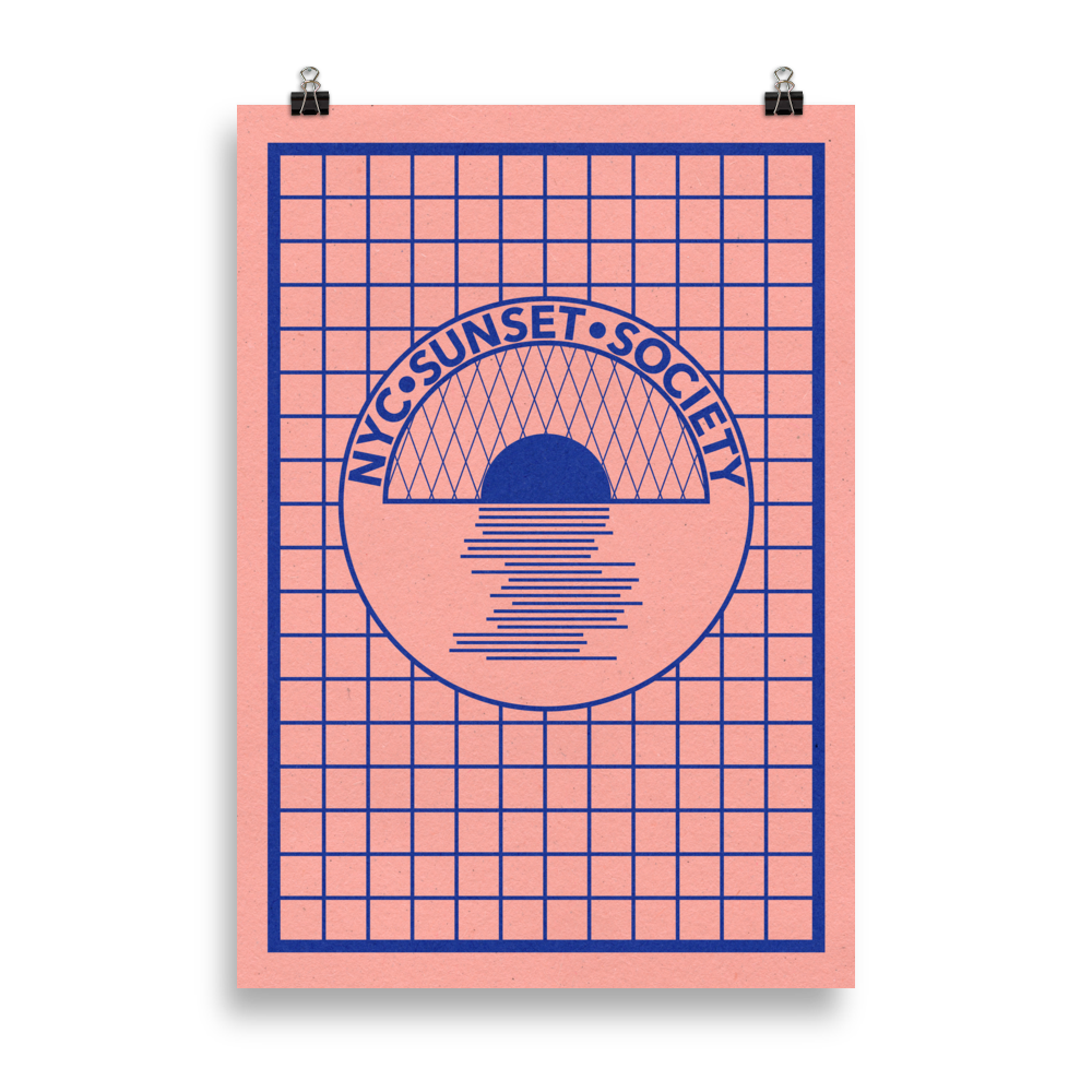 Poster Art Print Illustration – NYC SUNSET SOCIETY