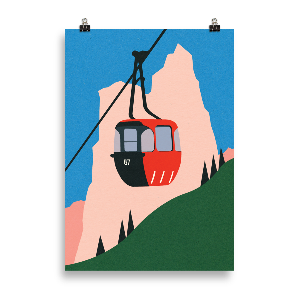Poster Art Print Illustration – Allgäu Alps