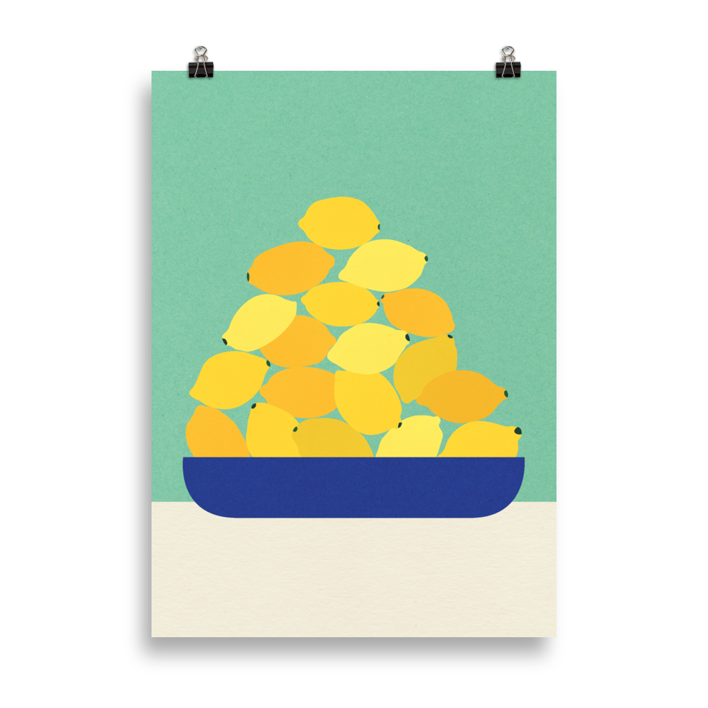 Poster Art Print Illustration – Sicily Lemons