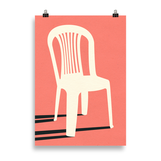 Poster Art Print Illustration – Monobloc Plastic Chair I