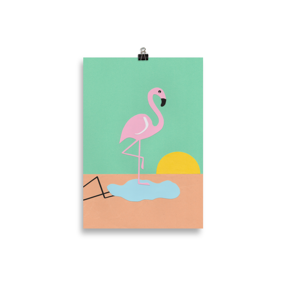 Poster Art Print Illustration – Flamingo Herbert
