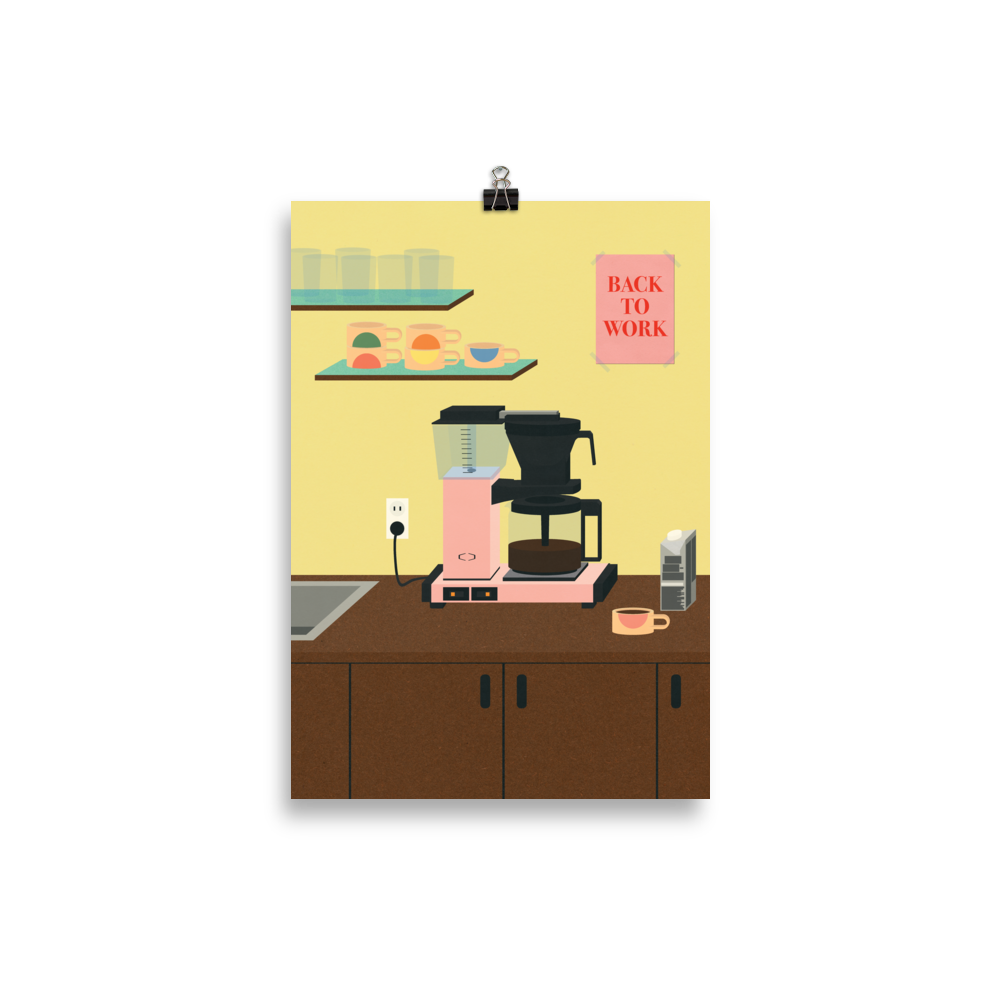 Poster Art Print Illustration – BACK TO WORK