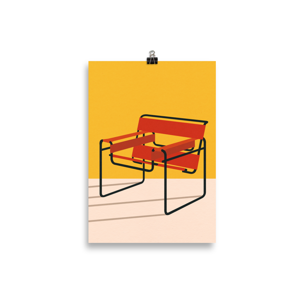 Poster Art Print Illustration – Marcel Breuer Wassily Chair
