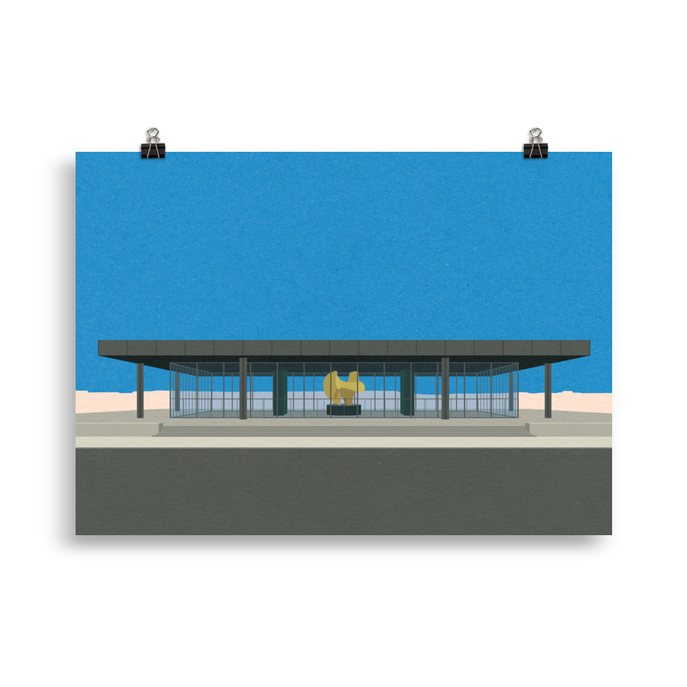 Poster Art Print Illustration – Neue Nationalgalerie