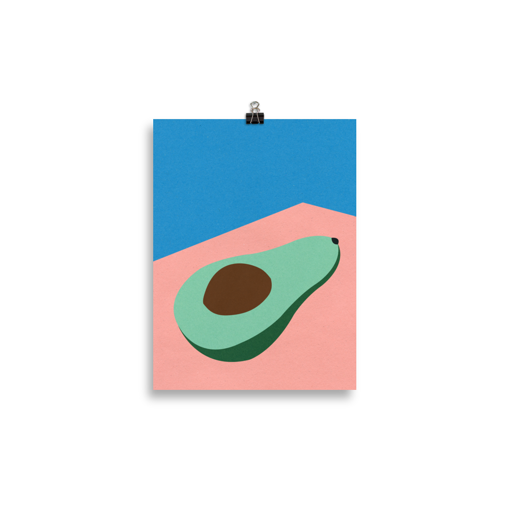 Poster Art Print Illustration – Avocado On The Table