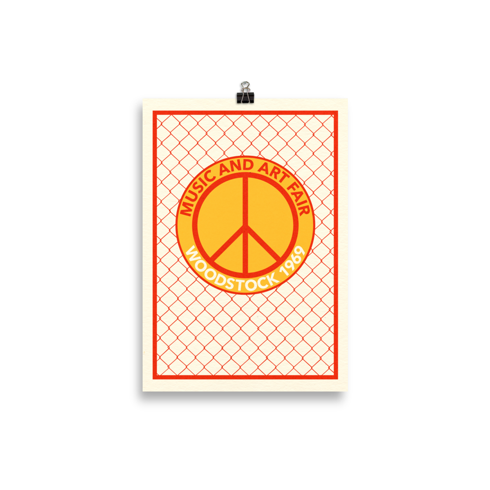 Poster Art Print Illustration – WOODSTOCK MUSIC AND ART FAIR 1969