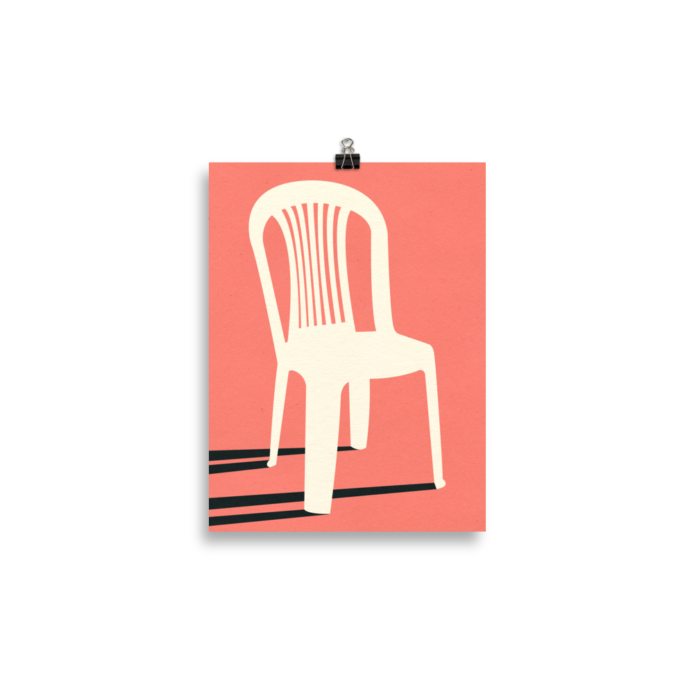 Poster Art Print Illustration – Monobloc Plastic Chair I