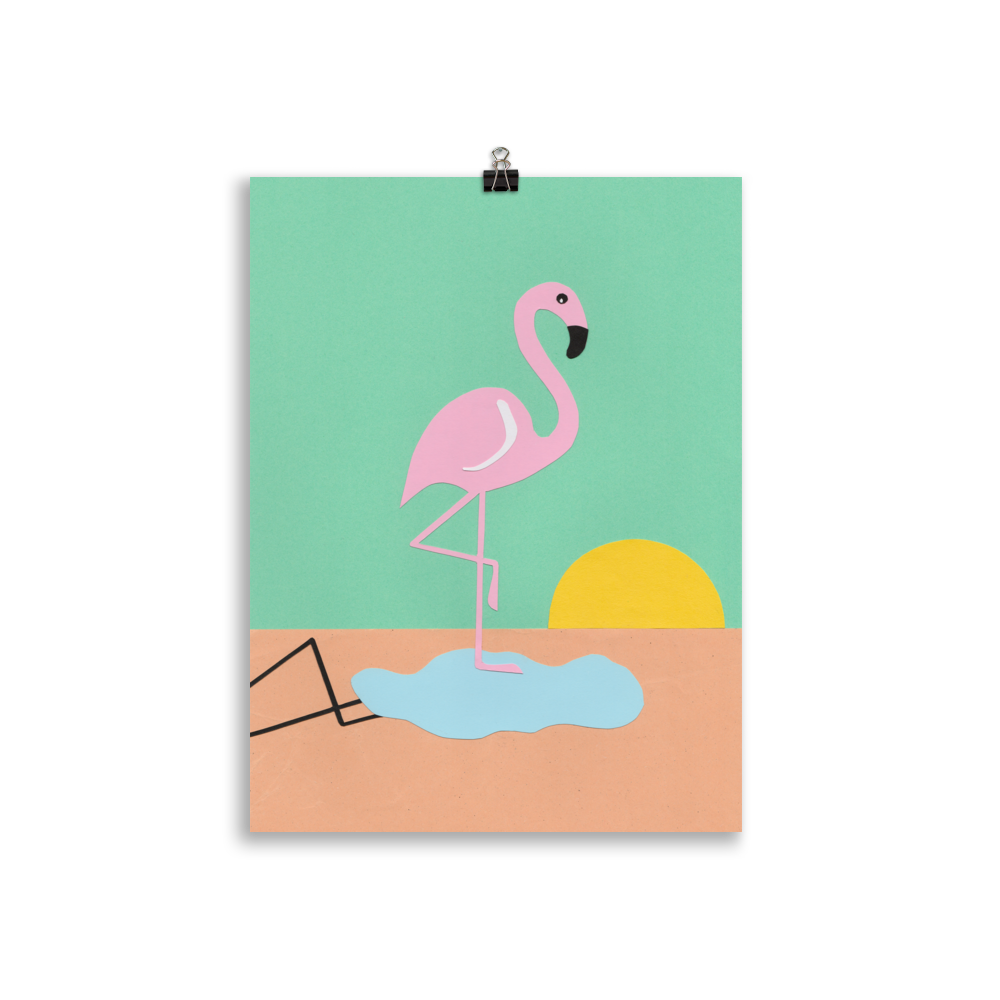 Poster Art Print Illustration – Flamingo Herbert
