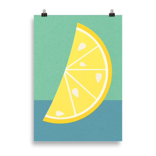 Poster Art Print Illustration – Lemon Slice