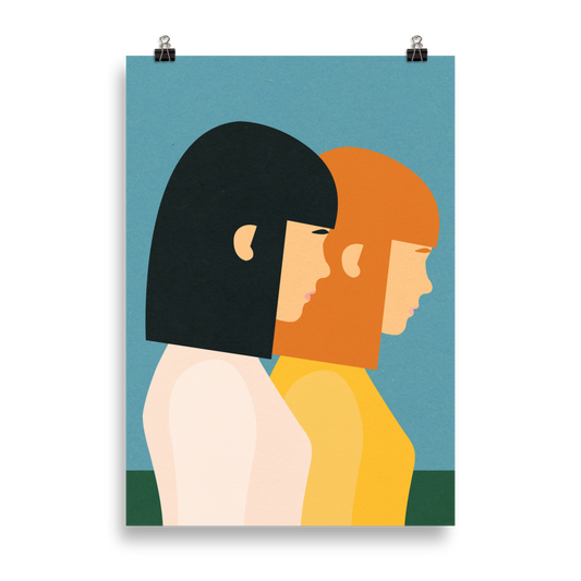 Poster Art Print Illustration – Two Sisters