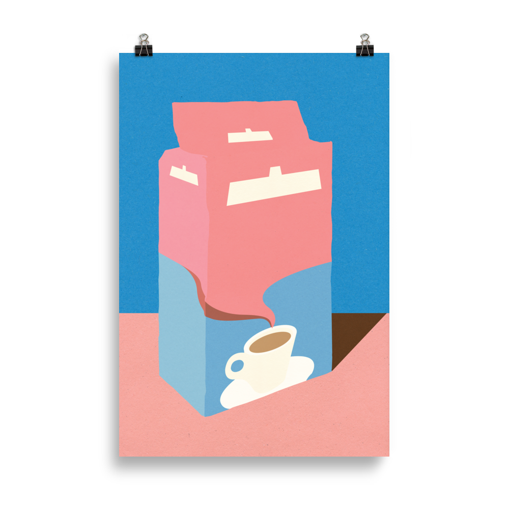 Poster Art Print Illustration – Espresso Crema E Gusto Dolce
