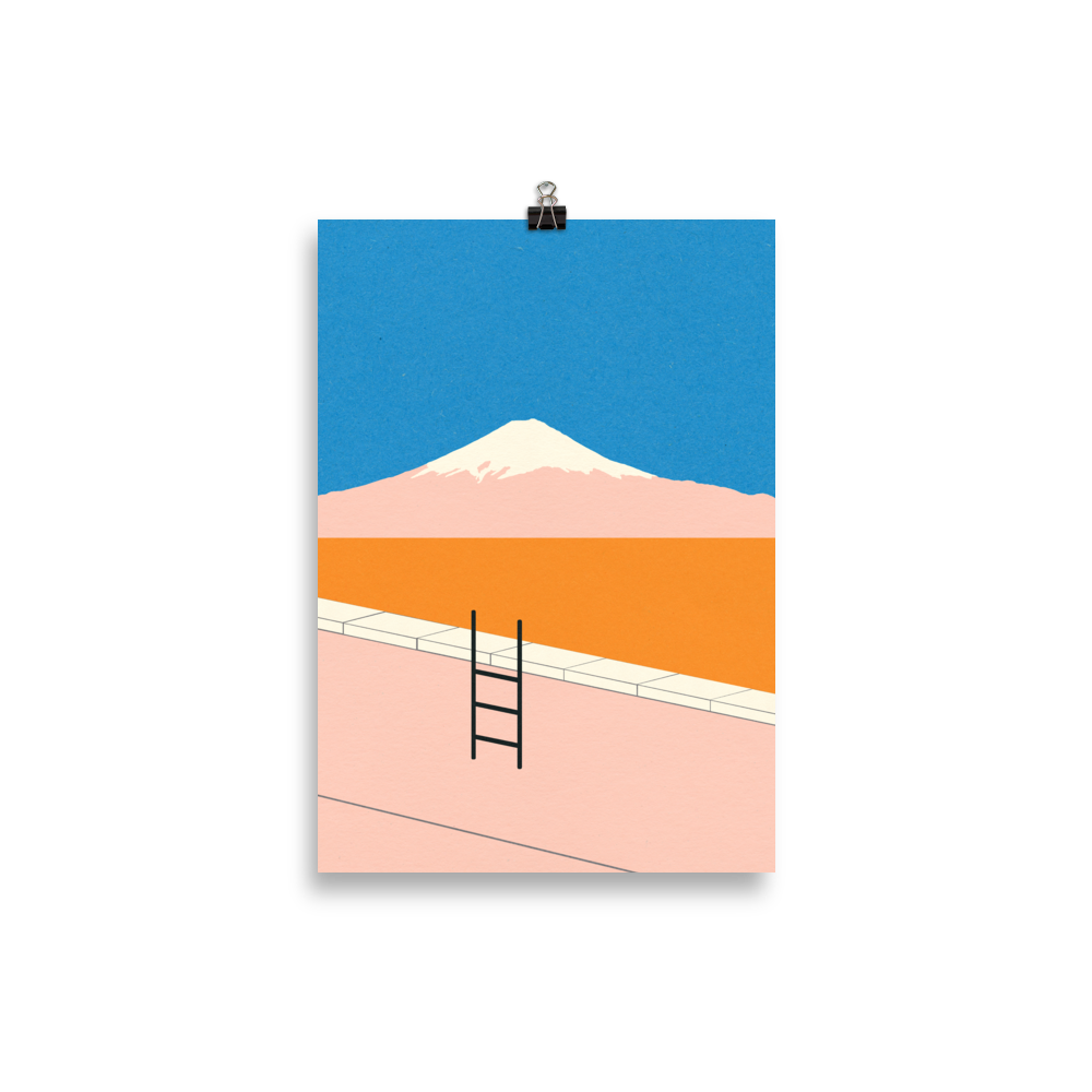 Poster Art Print Illustration – Fuji Pool