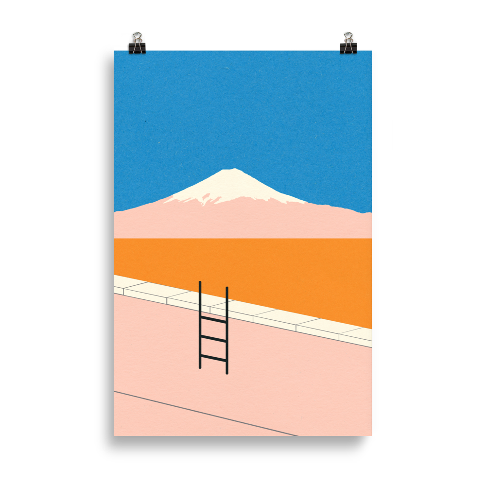 Poster Art Print Illustration – Fuji Pool