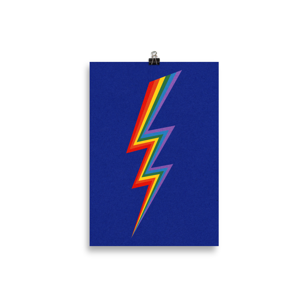 Poster Art Print Illustration – Lightning Rainbow