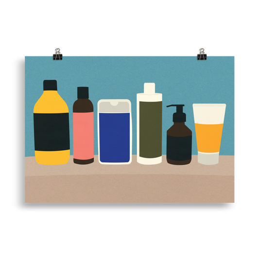 Poster Art Print Illustration – Plastic Bottles