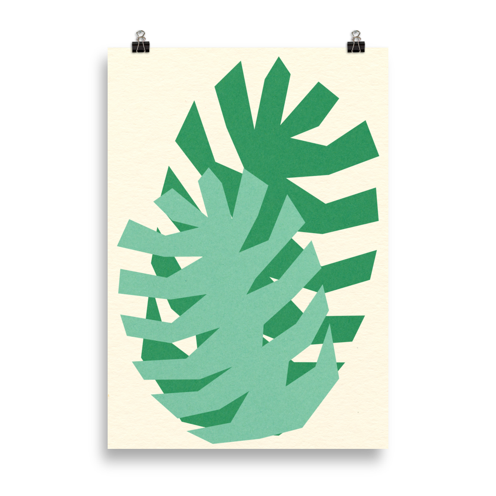 Poster Art Print Illustration – Two Leafs