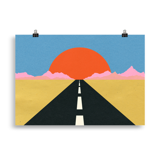 Poster Art Print Illustration – Road To Sun