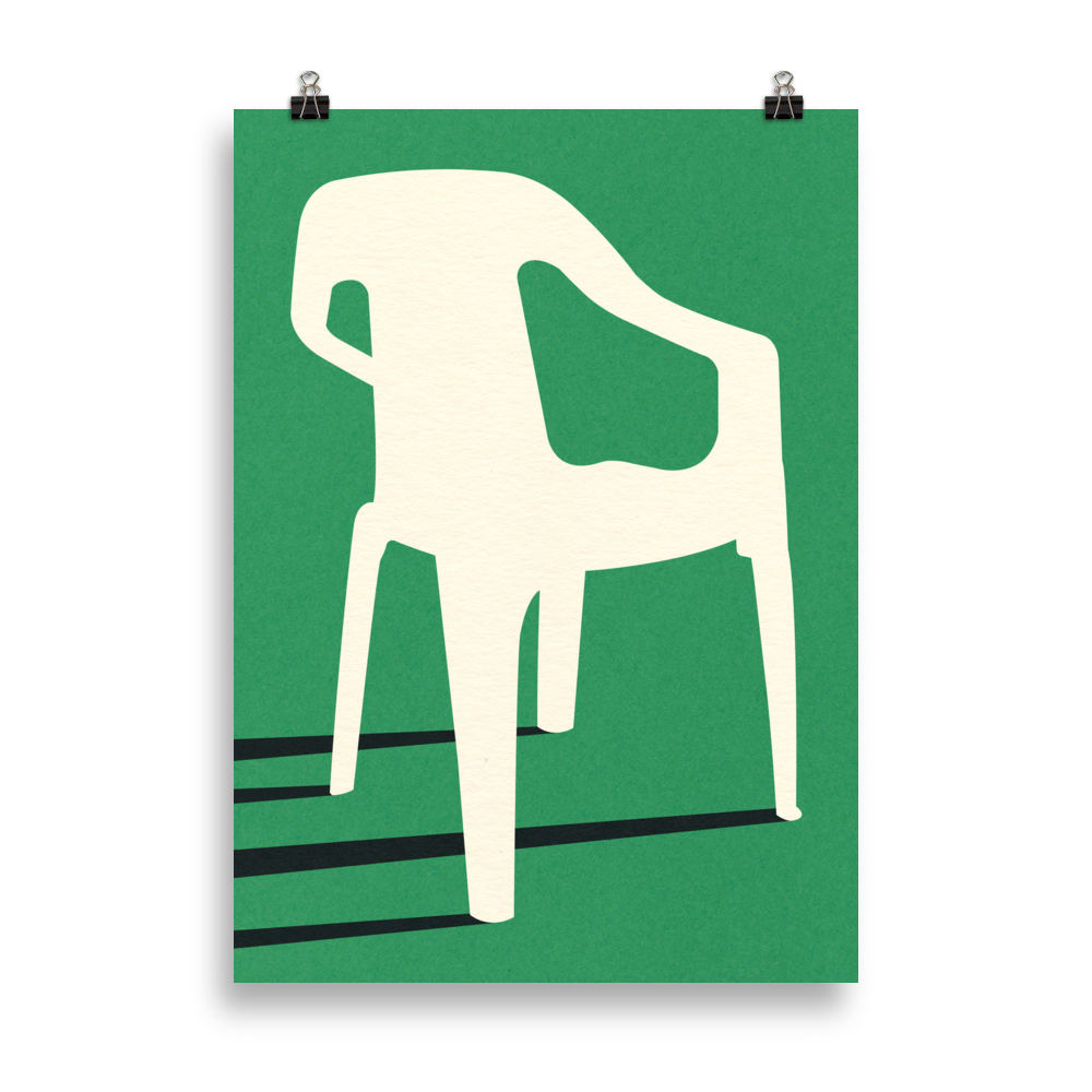 Poster Art Print Illustration – Monobloc Plastic Chair III