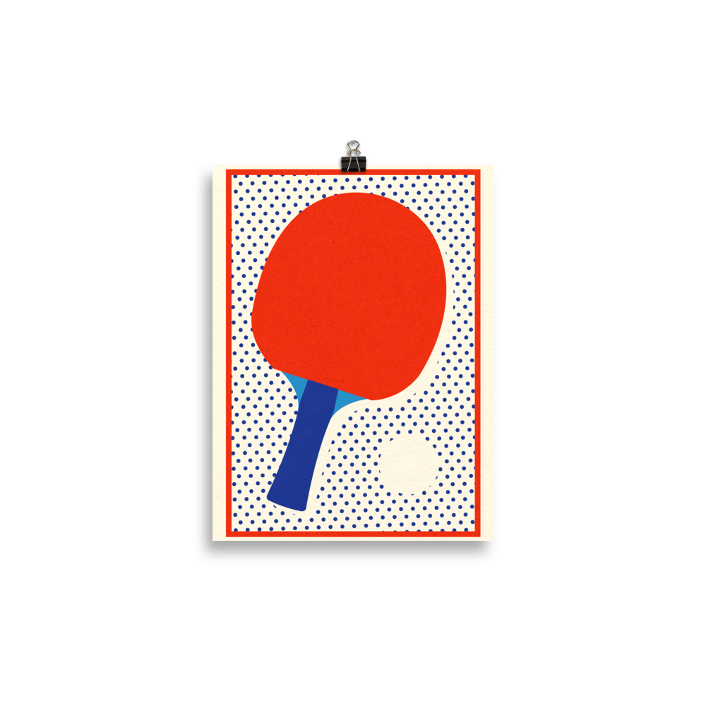 Poster Art Print Illustration – Ping Pong Dots