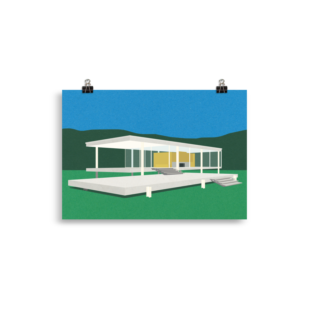 Poster Art Print Illustration – Ludwig Mies van der Rohe