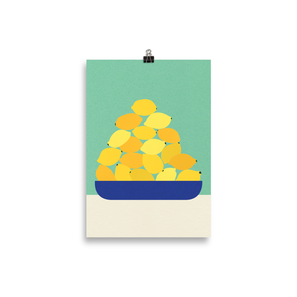 Poster Art Print Illustration – Sicily Lemons
