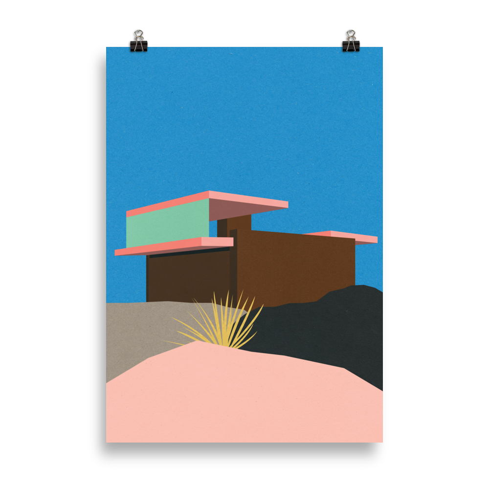 Poster Art Print Illustration – Kaufmann Desert House Palm Springs