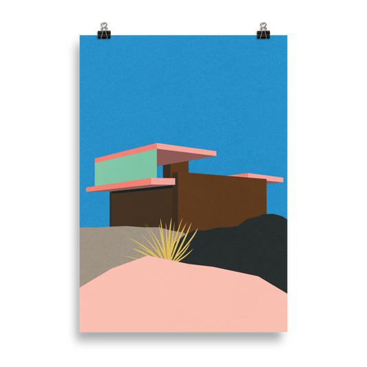 Poster Art Print Illustration – Kaufmann Desert House Palm Springs