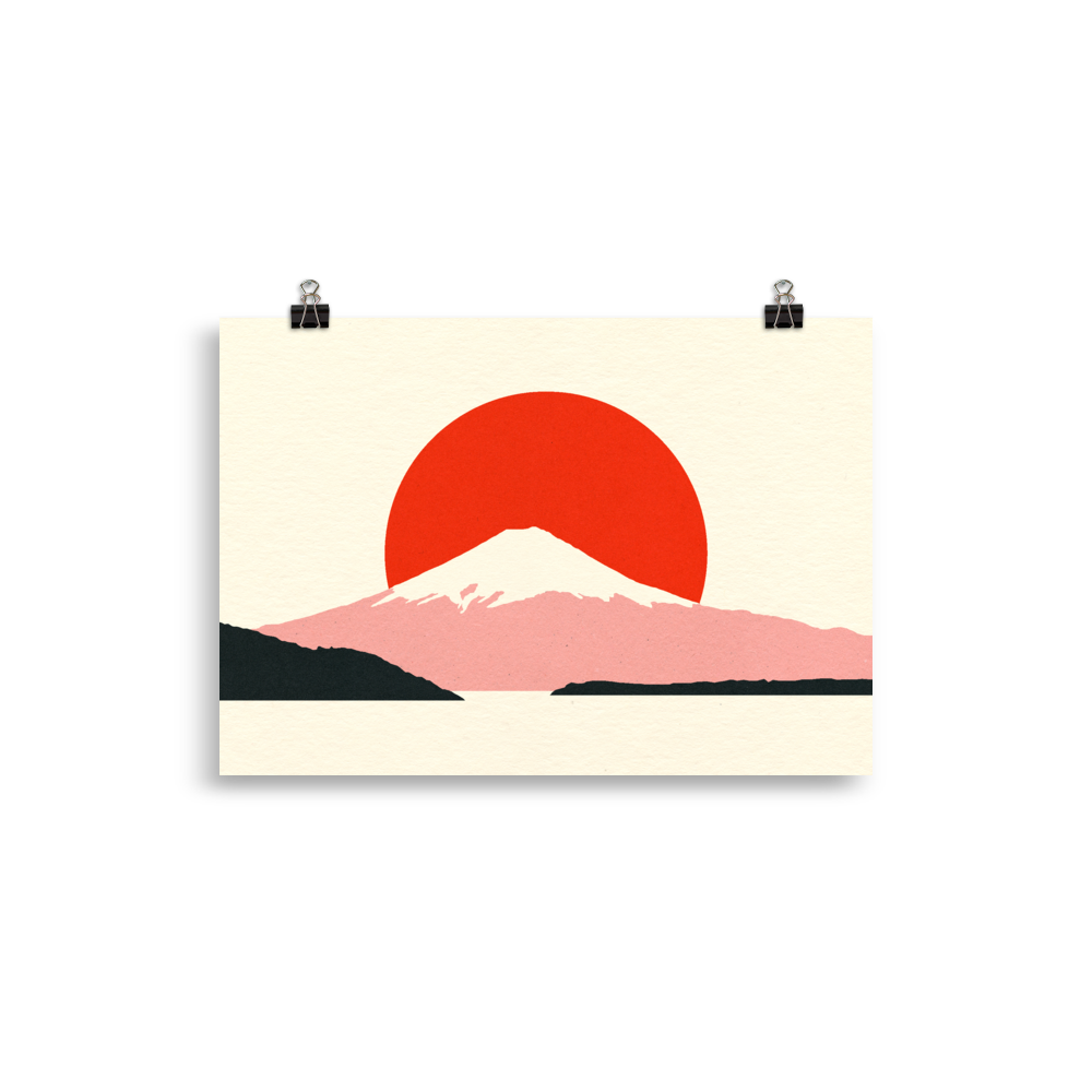 Poster Art Print Illustration – Fuji Sun