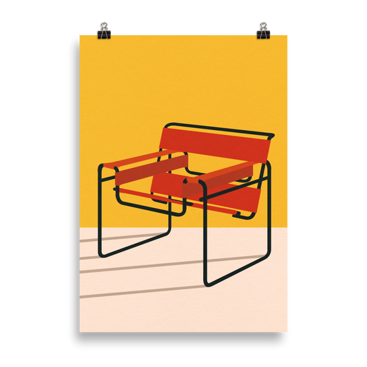 Poster Art Print Illustration – Marcel Breuer Wassily Chair