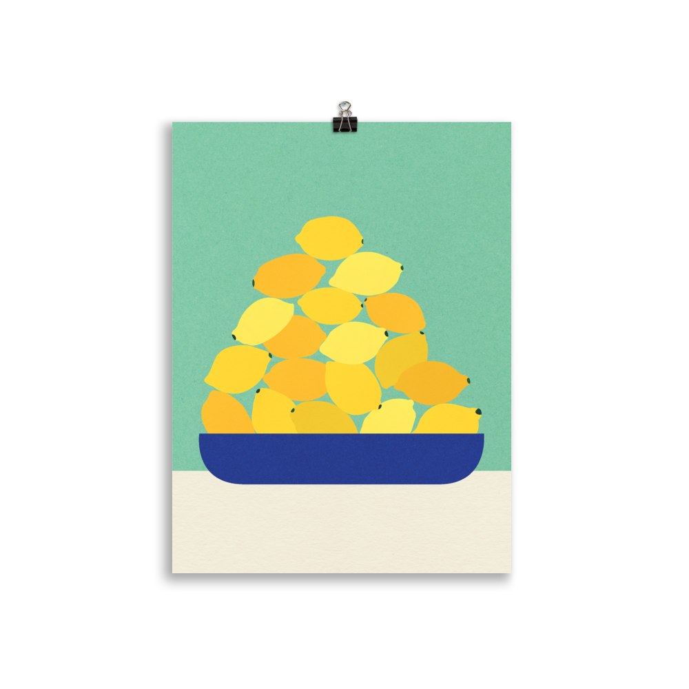 Poster Art Print Illustration – Sicily Lemons