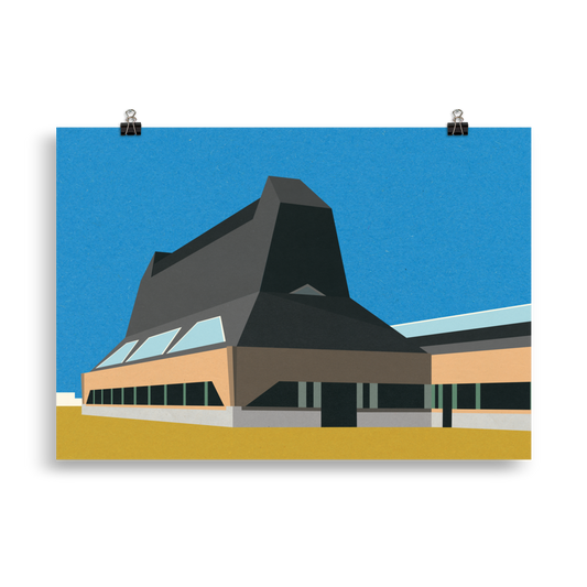 Poster Art Print Illustration – Erich Mendelsohn Hat Factory Friedrich Steinberg, Herrmann & Co.