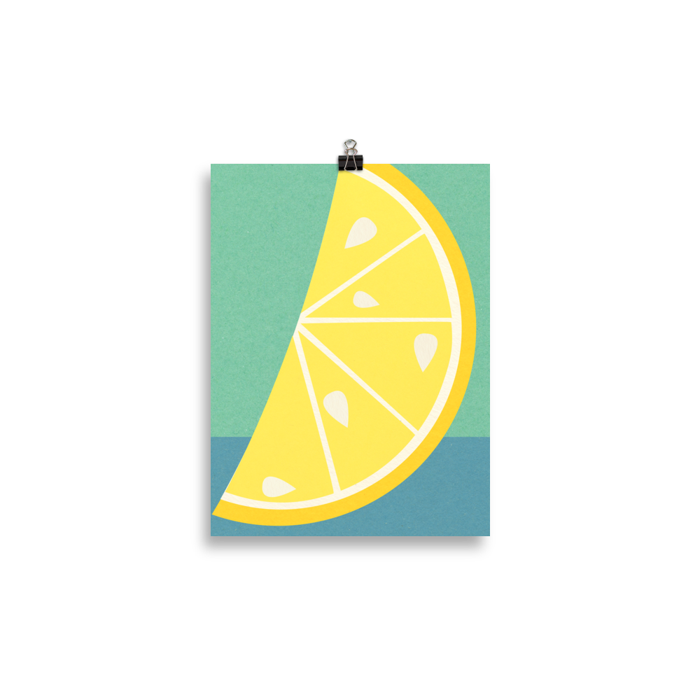 Poster Art Print Illustration – Lemon Slice