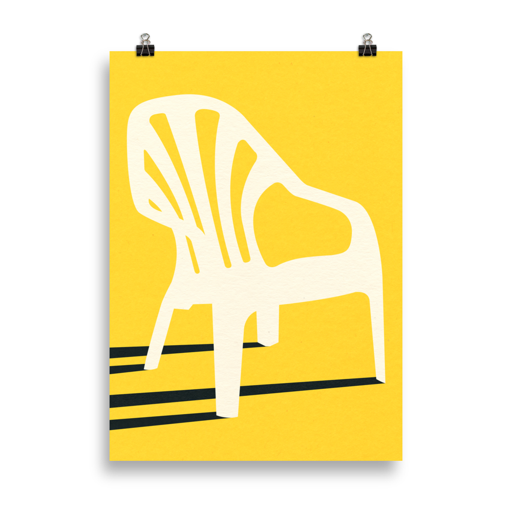 Poster Art Print Illustration – Monobloc Plastic Chair VI