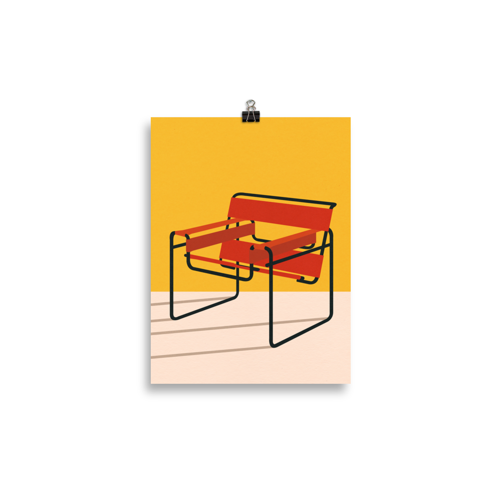 Poster Art Print Illustration – Marcel Breuer Wassily Chair
